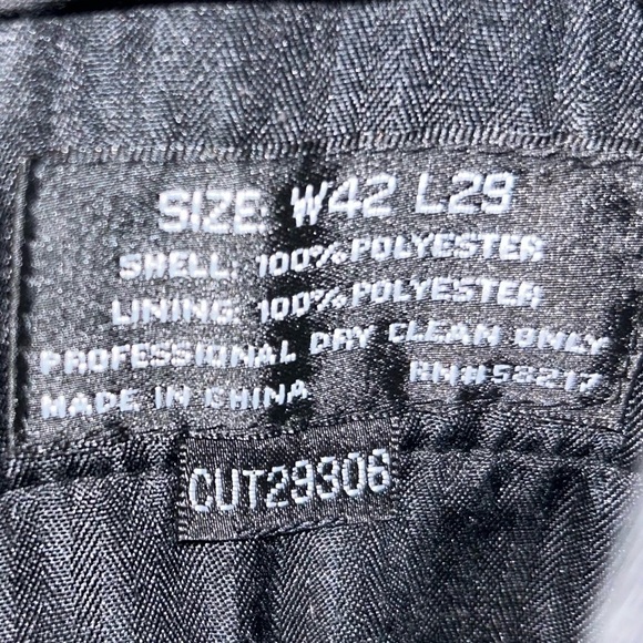 Midtown Man Pants Dress Suit Long Pull On Tuxedo Pleated Straight Leg Trousers - Picture 6 of 9